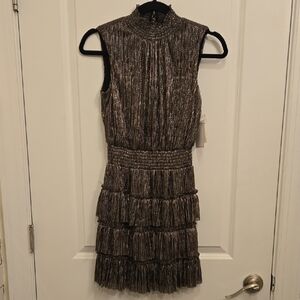 Sleeveless Metallic Dress